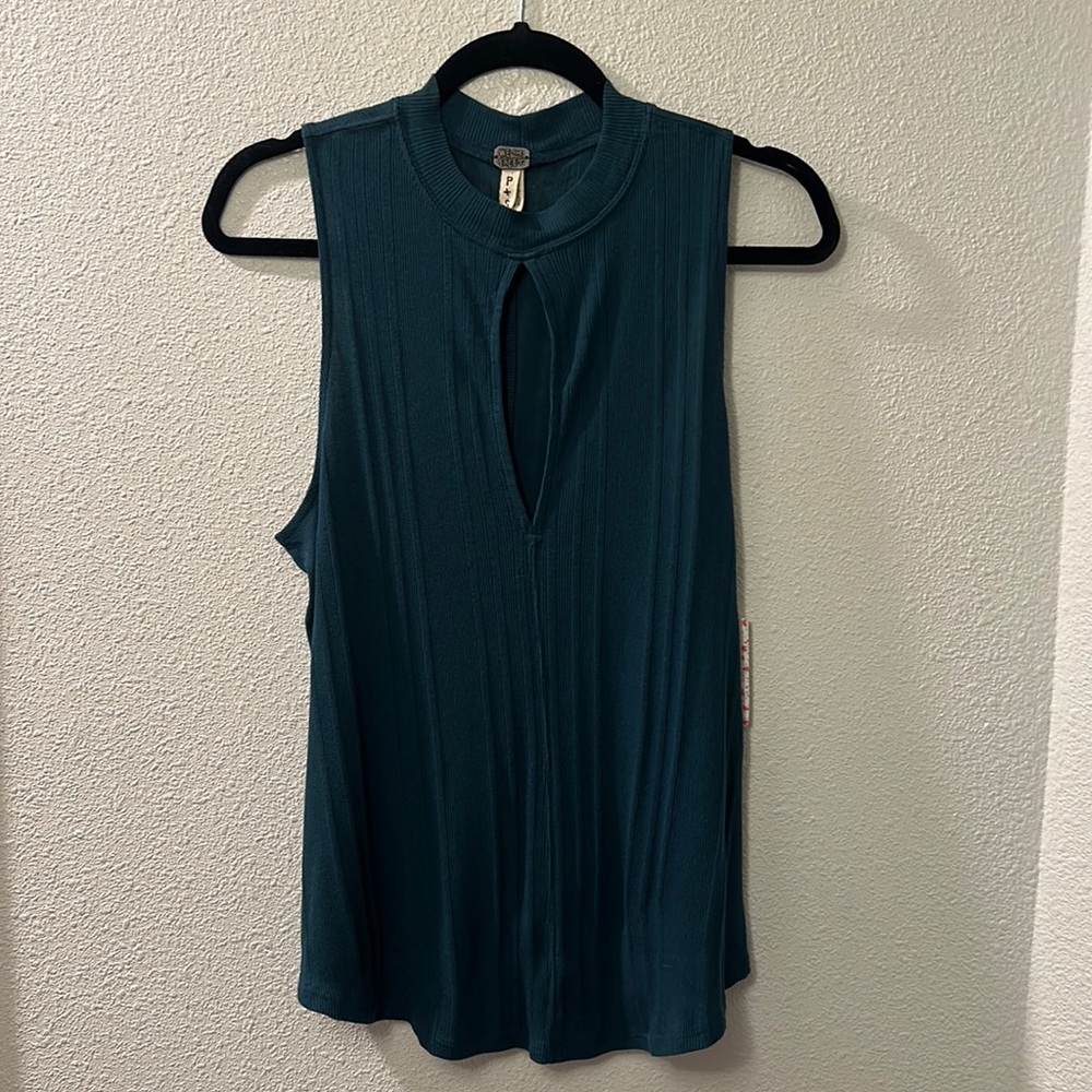 Free People We the free tank top with front keyhole